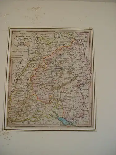 Charte Vom Konigreich Württemberg Baden Bei Joh Walch IN / Auf / Im 1812