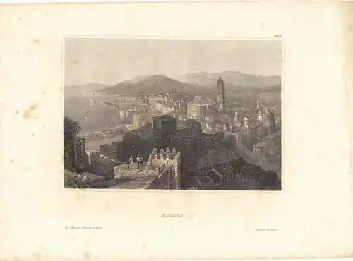 Vista De Malaga Ab Der Castillo De Gibralfaro