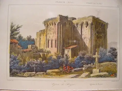 France.« Eglise De Royat » Gravur Augustin Francois Lemaitre