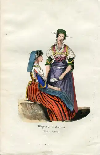 Damen De Die Abruzos, Königreich De Naples, Gravierkunst Xilográfico 1844