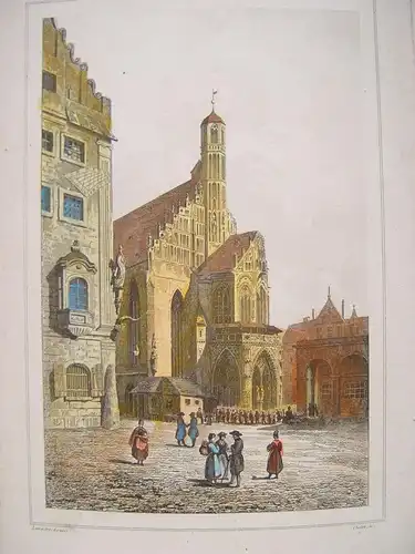 Alemania.« Eglise Notre Dame Auf Nürnberg » . Drew Lemaitre. Aufgezeichnet