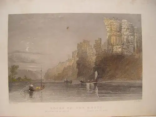 France.« Rocks On The Meuse » Dessin William H.Bartlett. Gravur Albert H.