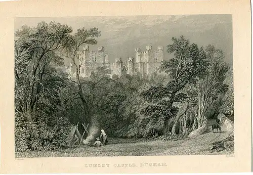 Lumley Castle, Durham Gravierkunst Bei J.Sands De Einer Baustelle De T. Alom