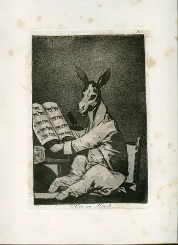 Asta Ihren Opa, Gravierkunst Nr 39 Original De Goya 5ª Ausgabe (1881-1886)