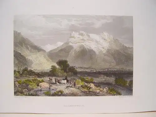 Suiza. «Brindelwald» Drew J.S.Cooper. Aufgezeichnet Edward Francis Finden (