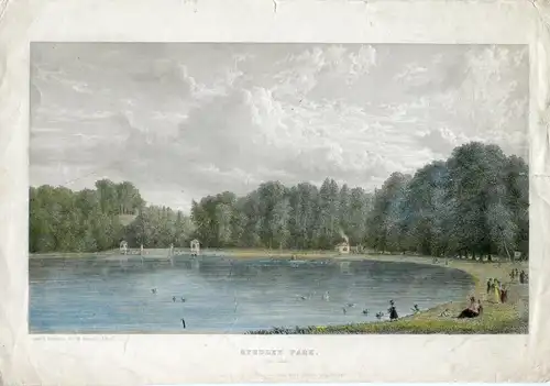 Studley Park, The Lake Gezeichnete Und Gravierkunst Bei W.Westall