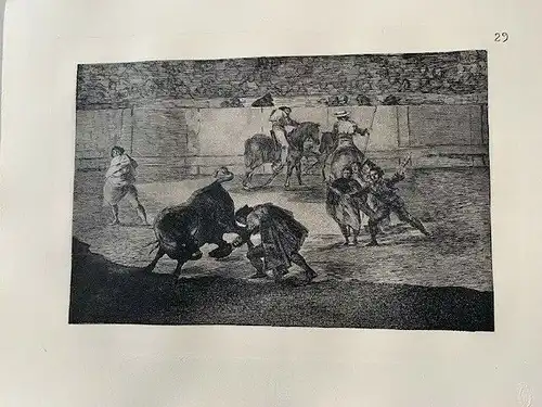 Gravierkunst Nr 29 von Der Stierkampf De Goya. Pepe Illo Sommerbezug Trim H Toro