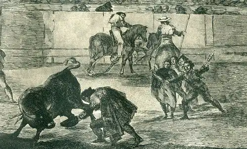 Gravierkunst Nr 29 von Der Stierkampf De Goya. Pepe Illo Sommerbezug Trim H Toro