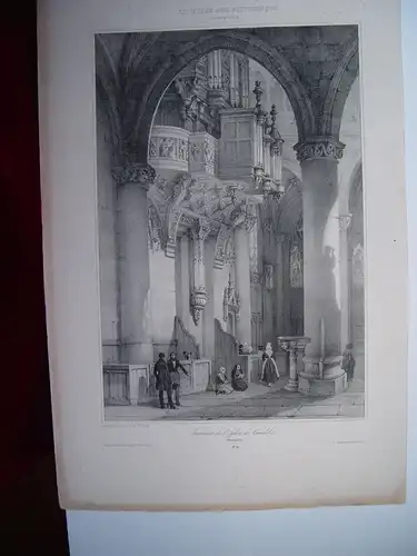 « Interieur De L´Eglise De Caudebec » Normandie De Le Moyen Age Pittoresque