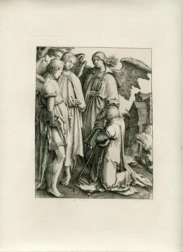 Abraham Und Die Drei Engel Heliograbado Bei Amand Durand Kopie De Lucas Van Leyd