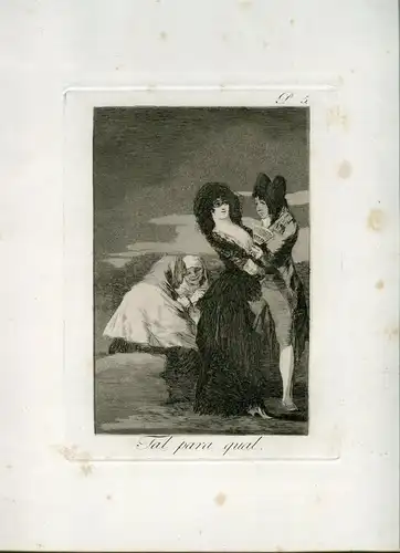Tal für Welches, Gravierkunst Nr 5 Original De Goya 5. Ausgabe (1881-1886)