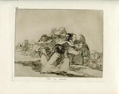 Alles VA Revuelto Gravierkunst De Goya nº 42 von Der Erste Ausgabe Die Desatres
