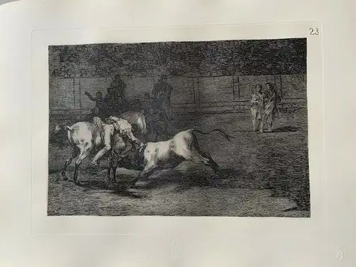 Gravierkunst Nr 23 von Der Stierkampf De Goya. Mariano Ceballos Alias Indianer,