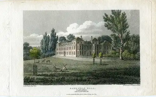 Sandwell Hall, Staffordshire, Drew Und Aufgezeichnet J.Storer