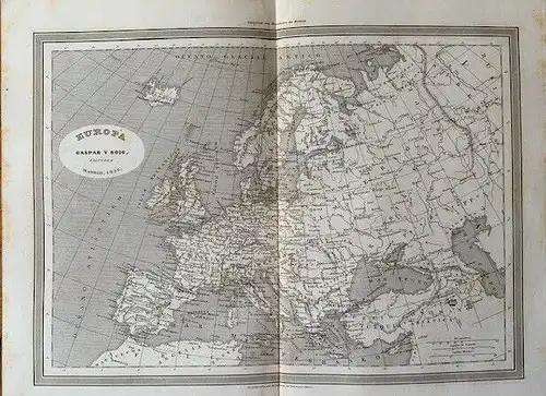 Landkarte De Europa Gravierkunst Bei R. Alabern Und Pubicado Caspar Roig IN 1853