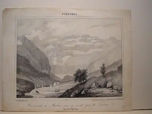 France «Hautes Pyrénées» Dessin Paul Jean P.Gelibert. Lithographie Engelmann