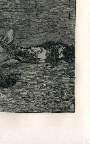 Gravierkunst Nr 32 von Der Stierkampf De Goya. Zwei Gruppen Choppers Arrpllados