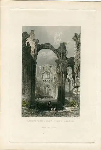 Lindisfarn Abbey, North Durham Gravierkunst Bei J. W. Lowry , Drew T. Allom