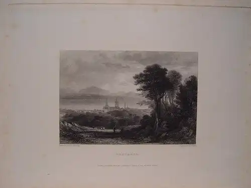 Suiza. «Lausanne» . Drew Copley Fielding (1787-1855) . Aufgezeichnet Edward