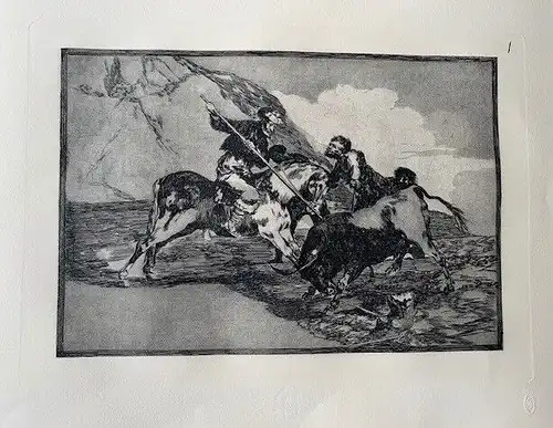 Francisco De Goya Mode Mit Als Die Oldtimer Españoles Cazaban Bullen Auf Caballé