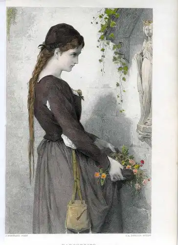 «Margerite» Gravierkunst Coloriert Bei C.A.Deblois IN / Auf / Im 1876 Auf CM J.