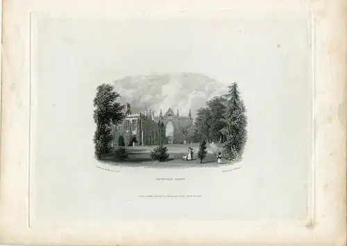 Newstead Abbey Gravierkunst Bei E.Finden Drew W.Westall