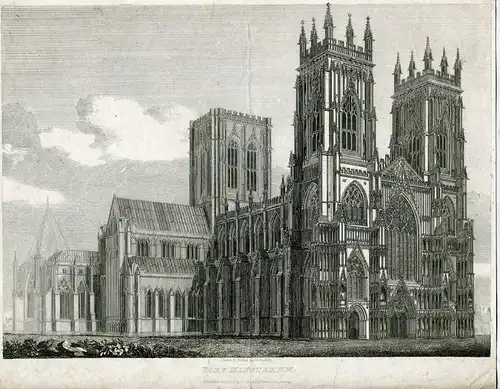 York Minster N.W.Gezeichnete Und Gravierkunst IN / Auf / Im 1816 Bei J. C.