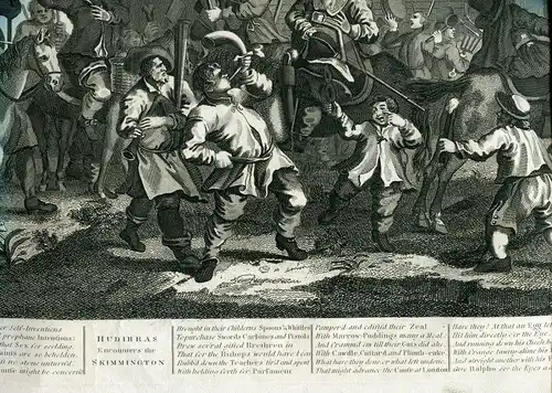Hudibras Encounters The Skimmington Gravur By William Hogarth