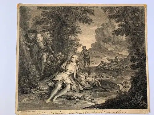 Charles Coypel Le Cure Et Cardenio Recontrent Dorothee Habillee IN Berger