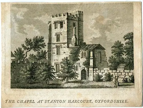 The Chapel At Stanton Harcourt, Oxfordshire Gravierkunst Bei Geofrey