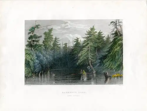 USA Saratoga. Barhydt's Lake Gravierkunst Bei E.Radclyffe, Drew W.Barlett