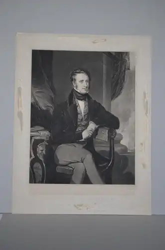 « Lord Viscount Sandon M. P. » Mezzotinta Auf Baustelle De Thomas Hodgetts Und