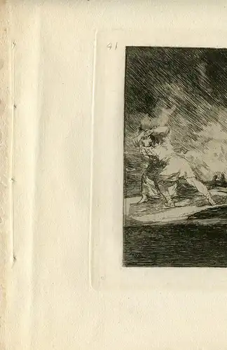 Escapan zwischen Den Flammen Gravierkunst Goya Nr 41 La Erste Ausgabe De