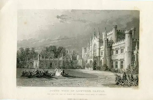 South View Of Lowther Castle Gravierkunst Bei J.Thomas. Drew T. Allom