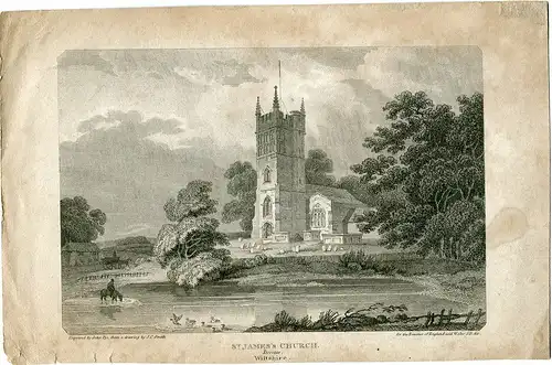 St.James Church Gravierkunst Bei John Pye IN / Auf / Im 1807 Werk De J. C. Smith