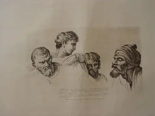 Four Heads From The Raphael Cartoons At Hampton Court Gravierkunst Bei William