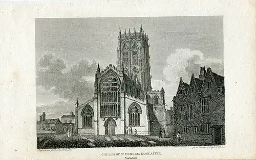 Church Of St.George. Doncaster. Yorkshire Gravierkunst Und Gemustert IN 1803 By