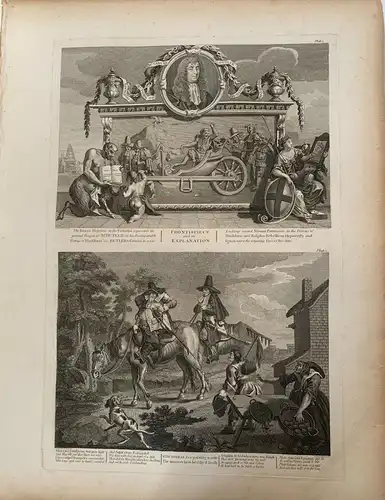 W.Hogarth. Frontispiz And It Erklärung Und Sr. Hudibras Gravierkunst