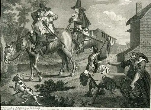 W.Hogarth. Frontispiz And It Erklärung Und Sr. Hudibras Gravierkunst