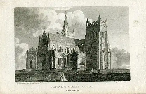 Church Of St.Mary Ottery Gravierkunst Bei M. Angus De Ein Muster De J.Benner