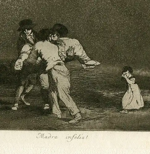 Mutter Unglücklich Gravierkunst De Goya Nr 50 von Der Erste Ausgabe Katastrophen