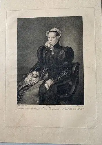 Portrait De Metgen, Damen De Antonio Moro Graviert Bei Bartolome Vazquez