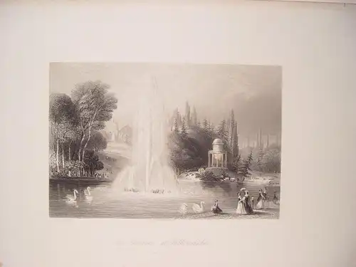 Alemania.« The Fountain Of Wilhemshohe S » . Aufgezeichnet Albert Henry Payne (