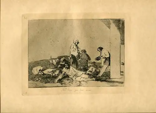 Goya «Keine Als Dar Stimmen » Gravierkunst (Gravur) Orig Nr 58 Katastrophen