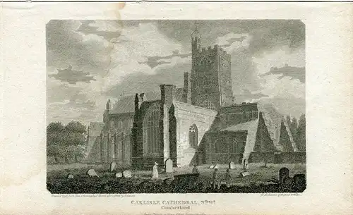Carlisle Cathedral North West Cumbria Gravierkunst Bei S. Edle De J.Britton