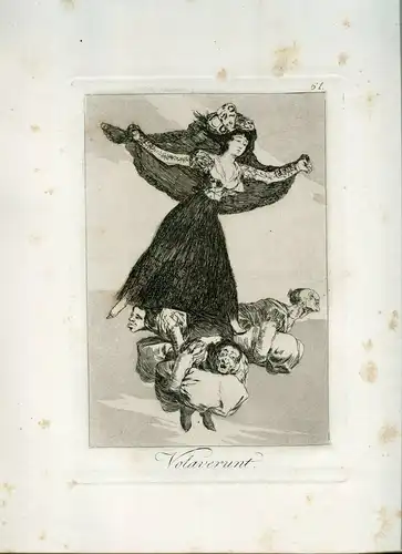 Volaverunt, Gravierkunst Nr 61original De Goya 5ª Ausgabe (1881-1886)