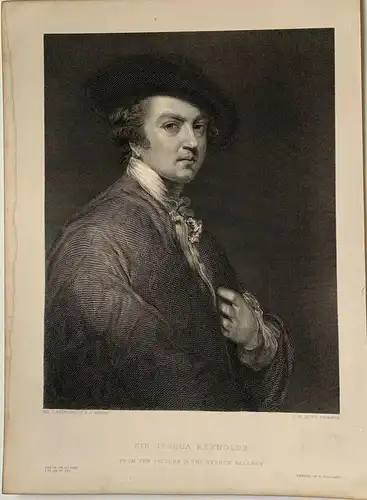 Sir Joshua Reynolds Autoretrato. Gravierkunst Bei T. W. Hunt