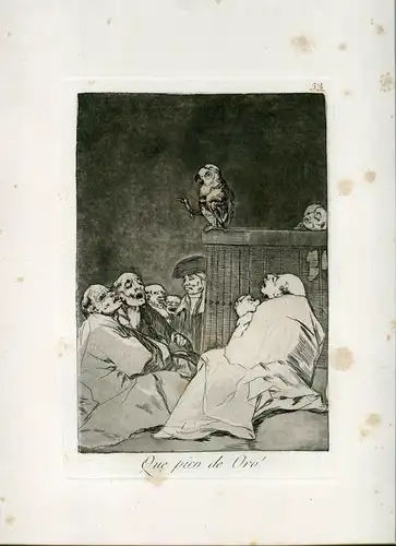 Als Pico De Gold, Gravierkunst Nr 53 Original De Goya 5ª Ausgabe (1881-1886)