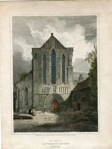 « West Front Lanercost Priorat Cumberland » 1813 Gravierkunst Bei L.Clenell Auf