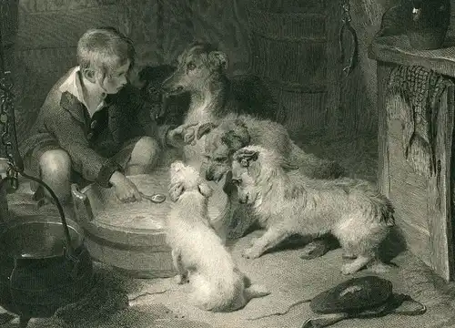 The Breakfast Party. Gravierkunst Bei E.Finden IN / Auf / Im 1888 Bild De Edwin